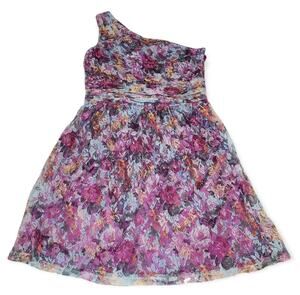 Gianni Bini One Shoulder Floral Print Dress - Size 10
